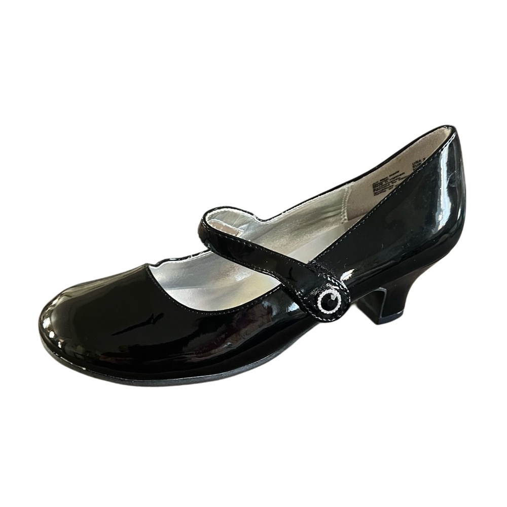 American Eagle Girls Sz 3 Black Patent Mary Jane Heel